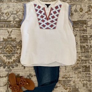J. Crew sleeveless embroidered top - 10
